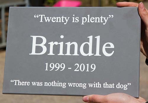 Slate Memorials Slate Pet Memorial