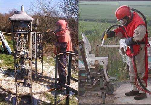SandBlasting Service For North Devon & Exmoor Area Sandblasting Rusty Metal Objects