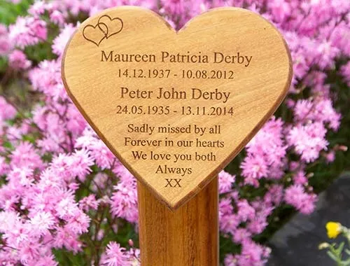 Heart Shaped Wooden Memorial