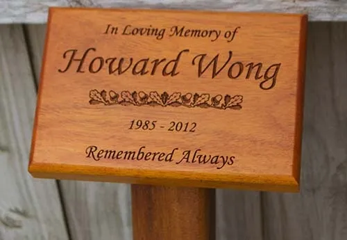 Opepe Wood Memorial on Post