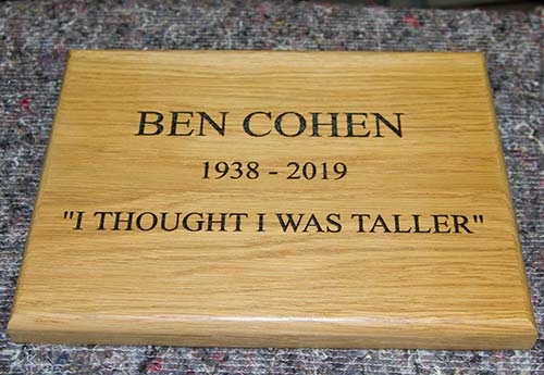 Wooden Memorial Plaques Great Oak Memorial Plaque