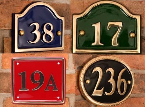 Cast Metal House Numbers Brass House Number Signs