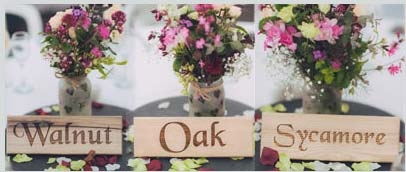 Table Name Signs Table Name Signs in Wood
