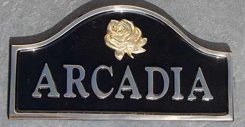 Cast Brass House Name Plates