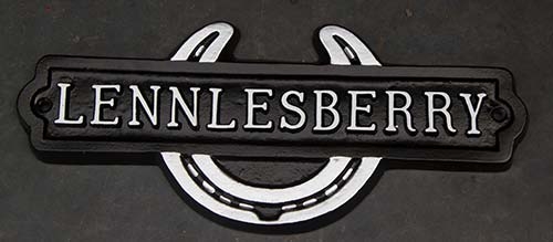 Horseshoe House Sign / Stable Name Plate Horseshoe House Sign