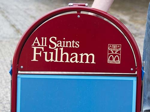 A-Boards with Poster Covers All Saints Fulham A-Board