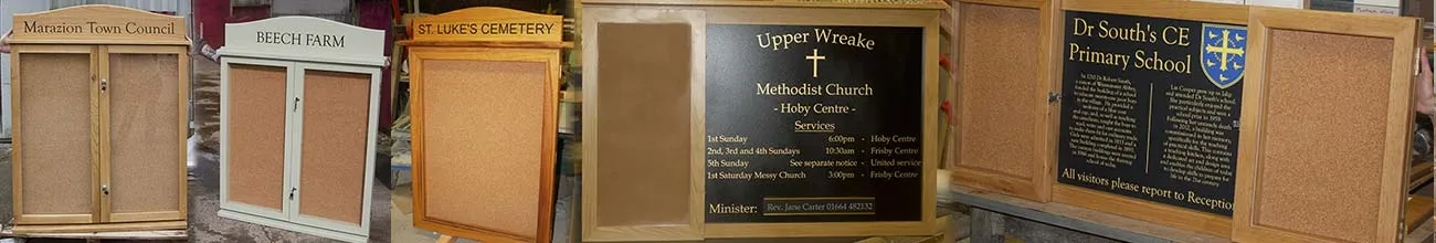 Wooden Notice Boards made in our Workshops
