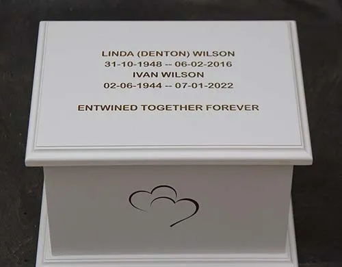 A selection of ash caskets using other materials Memorial Ashes Caskets