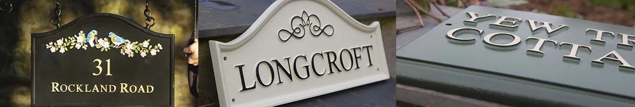 Hand Painted Cast Number Signs