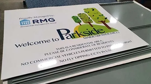 Printing is the best solution for detailed artwork. Printed Sign Panel