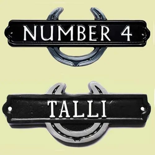 3 sizes are available Cast Iron Horseshoe Signs