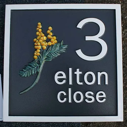 Bespoke Square Number Sign