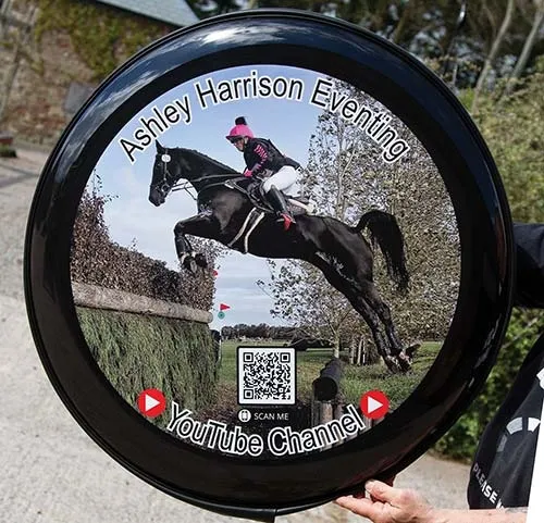 Wheel Cover with a QR code