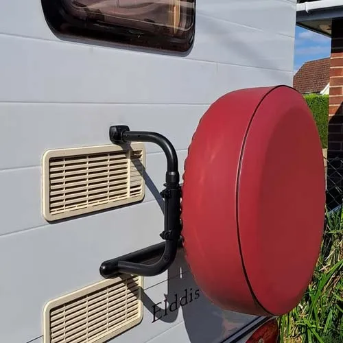 Soft Red Campervan Wheel Cover