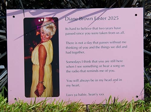 Anoprinted Aluminium Plaques & Memorials Pink Photo Memorial