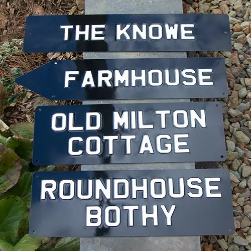 Embossed Aluminium House Signs