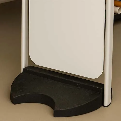 Solid base of swinging pavement sign.