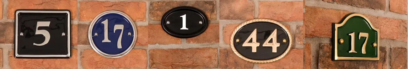 Cast Brass and Aluminium Door Numbers