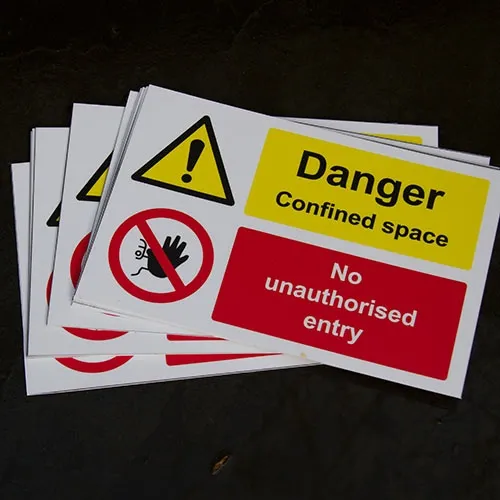 Printed Safety Signs