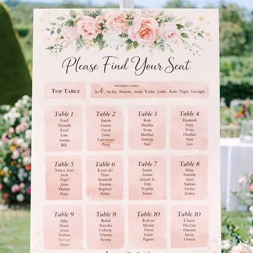 Full Colour Seating Plan