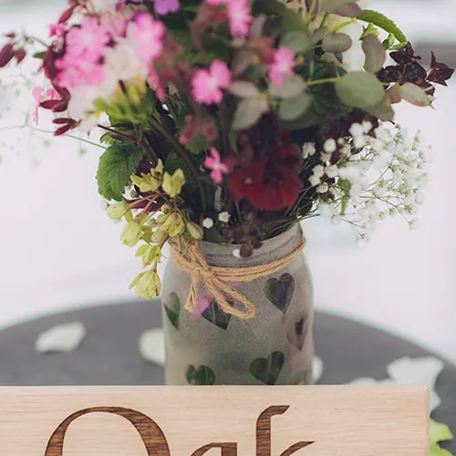 Sand blasted glass jar tea light wedding table decoration