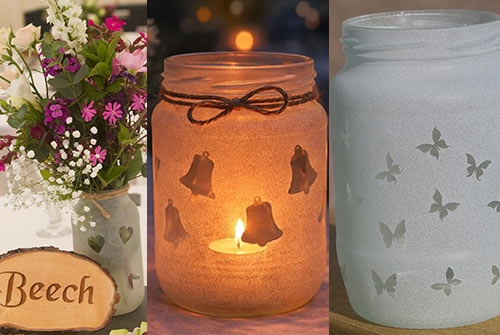 Sand Blasted Glass Jars Sand Blasted Glass Jars
