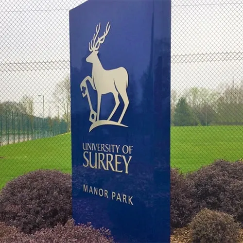 One of many blue Ral colours available Blue Aluminium Sign