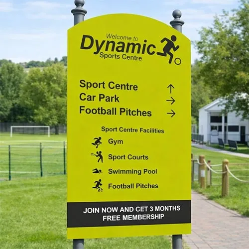 One of many green Ral colours available. Green Aluminium Sign On Posts