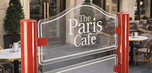 Large Clear Glass Like Acrylic Signage Clear Acrylic Business Sign