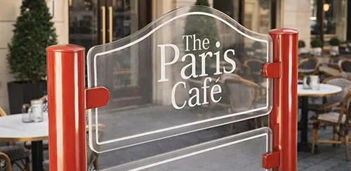 Clear Acrylic Business Sign