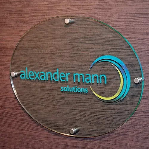 Clear Perspex Business Signs