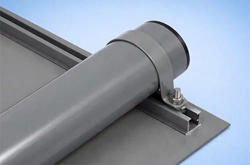 Close Up of Fitted Aluminium Post