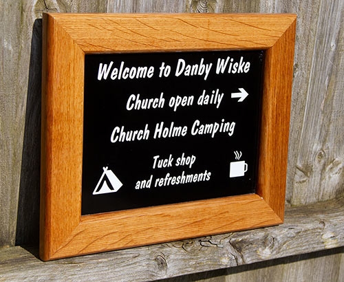Wooden Framed Signs for Wall Mounting. Oak Framed Sign