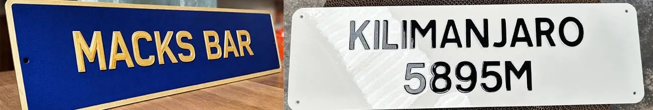 Embossed Metal Name Plates