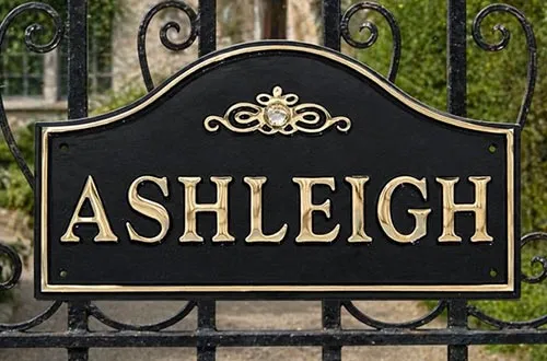 Cast Brass House Name Plates