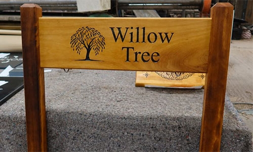 Wooden Entrance Signs Iroko Wood Entrance Sign
