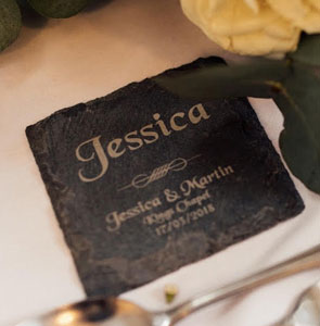 Rustic slate coasters