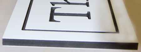 Deep engraved event signage