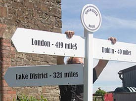 Painted finger posts - can be free standing Painted finger posts - can be free standing