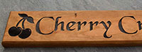 Cherry is a lovely timber for wooden signs. Cherry is a lovely timber for wooden signs.