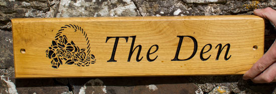 Chestnut wood sign