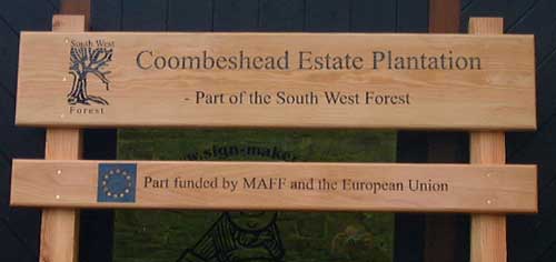 Douglas fir is suitable for large farm and estate signage