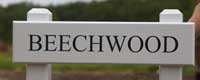 Painted entrance sign with front fixed hidden fixings Painted entrance sign with front fixed hidden fixings