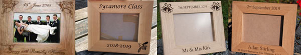 Personalized wooden photo frames
