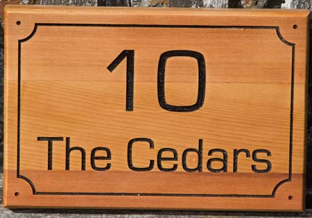 Red Cedar house sign