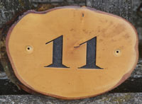 Rustic wooden number sign Rustic wooden number sign