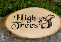 Rustic wooden sign with squirrel image. Rustic wooden sign with squirrel image.